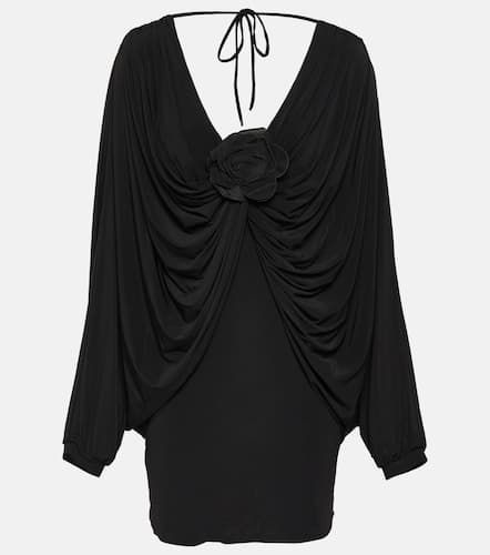 Floral-applique draped minidress - Giuseppe di Morabito - Modalova