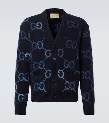 GG intarsia wool-blend cardigan - Gucci - Modalova