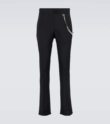 Pantalones slim de lana con cadena - Givenchy - Modalova