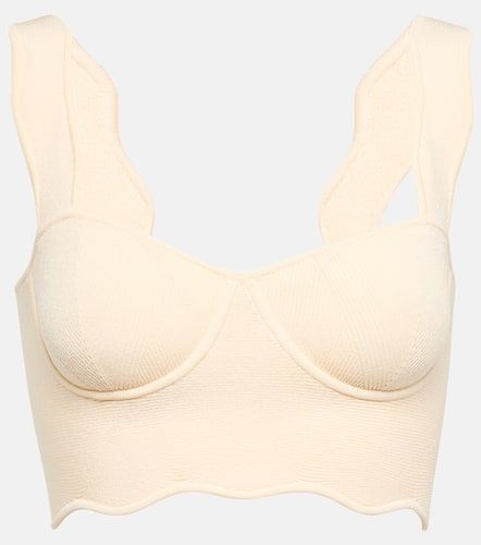 Galvan Delia scalloped crop top - Galvan - Modalova