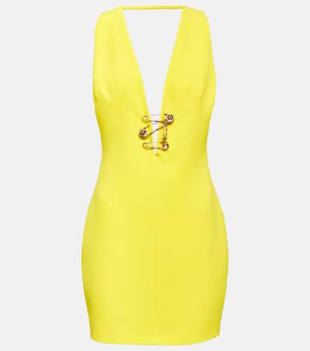 Vestido corto Safety Pin de seda - Versace - Modalova