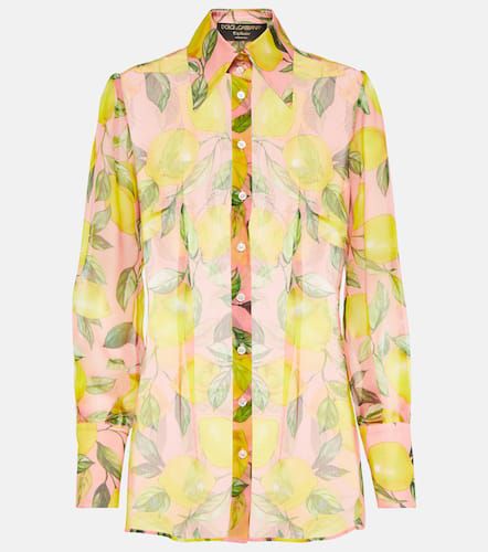 Printed silk chiffon shirt - Dolce&Gabbana - Modalova