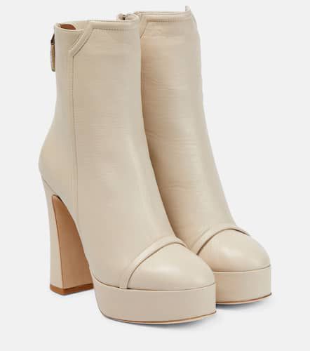 Alexa platform leather ankle boots - Malone Souliers - Modalova