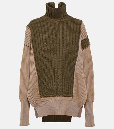 Ribbed-knit wool-blend sweater - MM6 Maison Margiela - Modalova