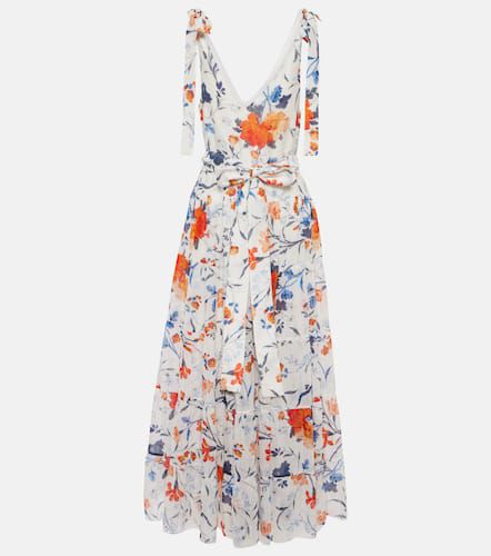 Floral cotton and silk midi dress - Erdem - Modalova