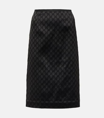 Gucci GG silk duchesse midi skirt - Gucci - Modalova