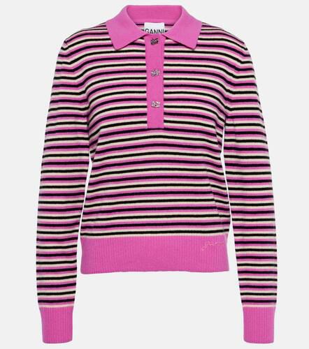 Wool and cashmere polo sweater - Ganni - Modalova