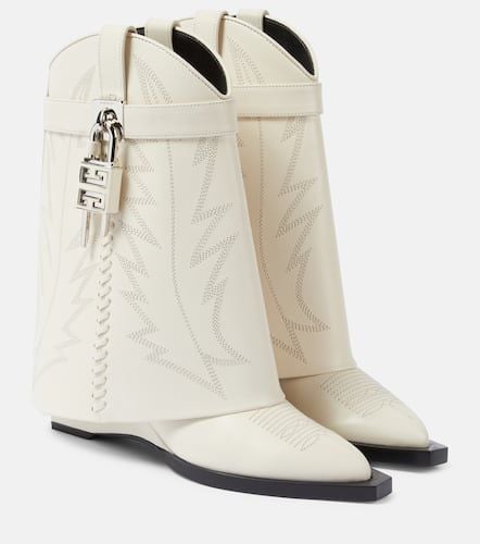 Shark Lock Cowboy leather ankle boots - Givenchy - Modalova