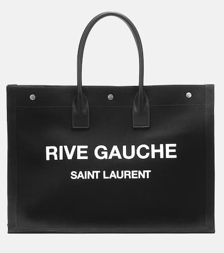Tote Rive Gauche de lona y piel - Saint Laurent - Modalova