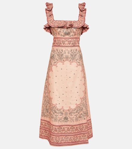 Matchmaker printed linen midi dress - Zimmermann - Modalova