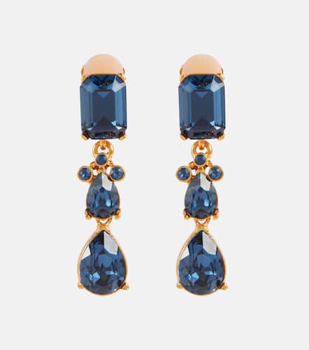 Embellished clip-on drop earrings - Oscar de la Renta - Modalova