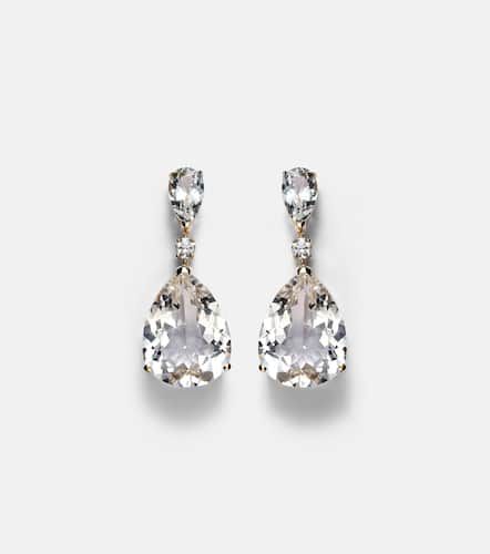 Pendientes de oro de 14 ct con topacios y diamantes - Mateo - Modalova