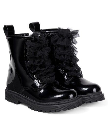 Botas de charol con forro de borrego - Monnalisa - Modalova