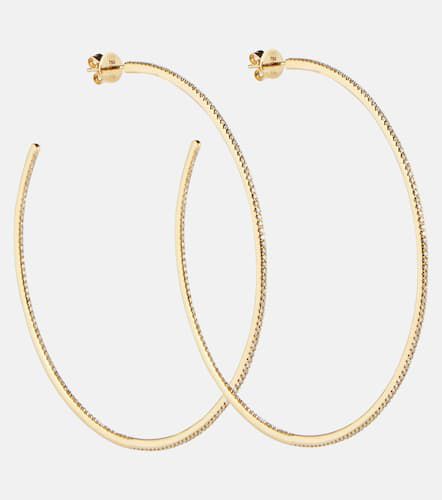 XL 18kt yellow hoop earrings with diamonds - Shay Jewelry - Modalova