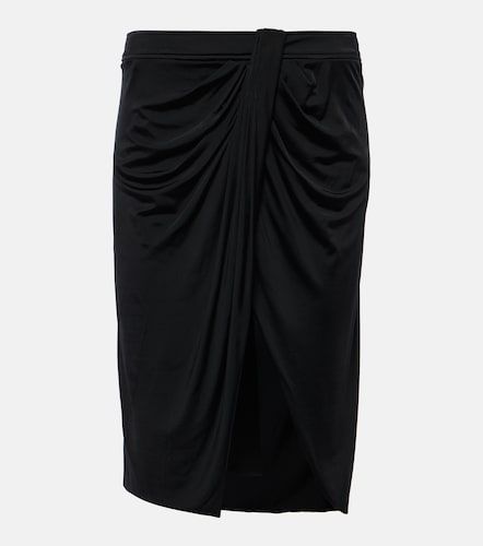 Falda midi de jersey drapeada - Tom Ford - Modalova
