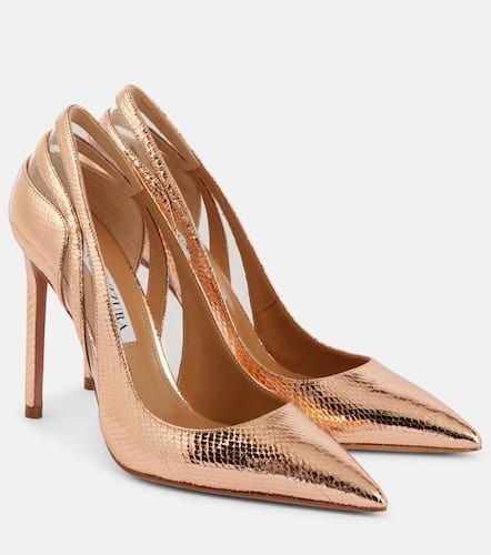 Pumps Talk To Me 105 aus Metallic-Leder - Aquazzura - Modalova