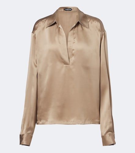 Tom Ford Blusa de satén de seda - Tom Ford - Modalova