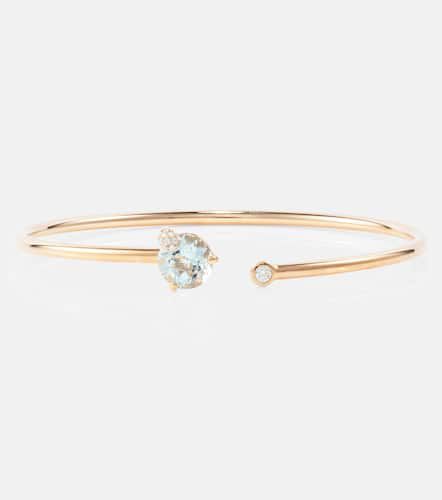 Kt rose gold bangle with aquamarine and diamonds - Bucherer Fine Jewellery - Modalova
