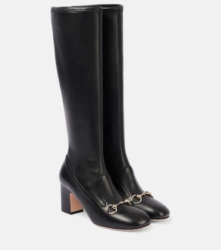 Botas altas de piel con Horsebit - Gucci - Modalova