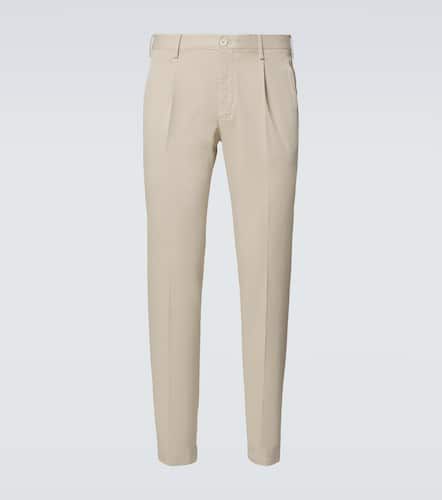 Pantalones tapered plisados de algodón - Incotex - Modalova