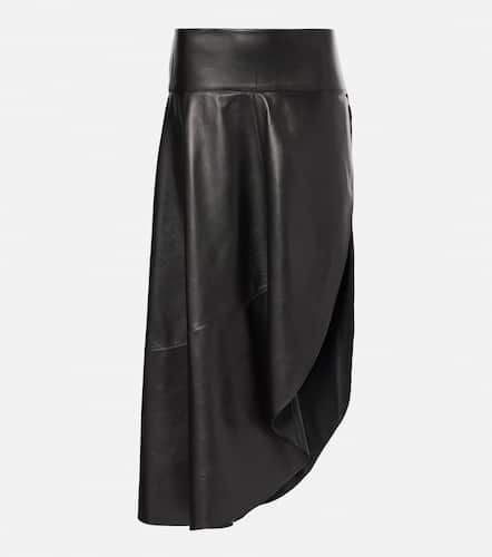 AlaÃ¯a Asymmetric leather midi skirt - Alaia - Modalova