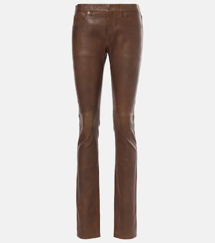 Dolena leather straight pants - Isabel Marant - Modalova