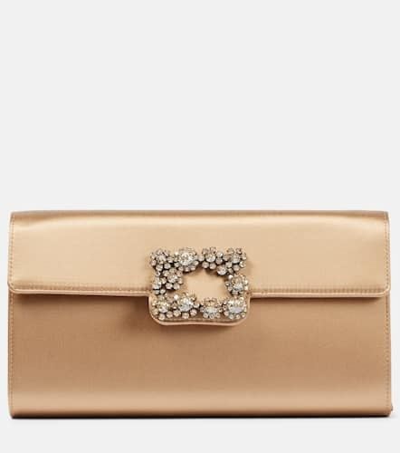 Clutch Efflorescence aus Satin mit Kristallen - Roger Vivier - Modalova