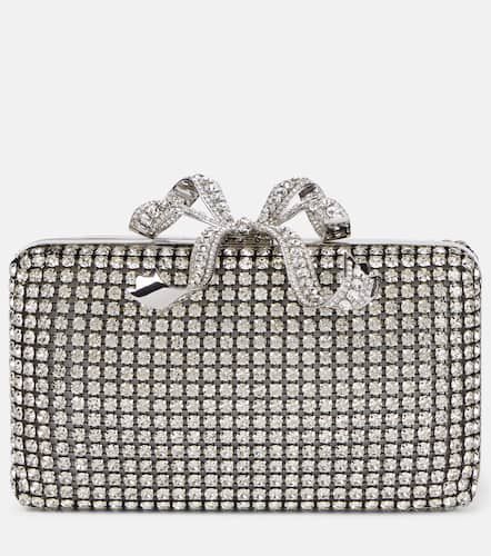 Bow Small crystal-embellished clutch - Self-Portrait - Modalova