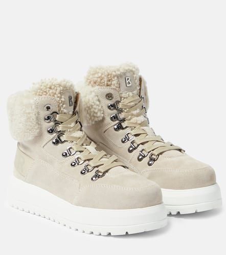 Antwerp suede and shearling lace-up boots - Bogner - Modalova