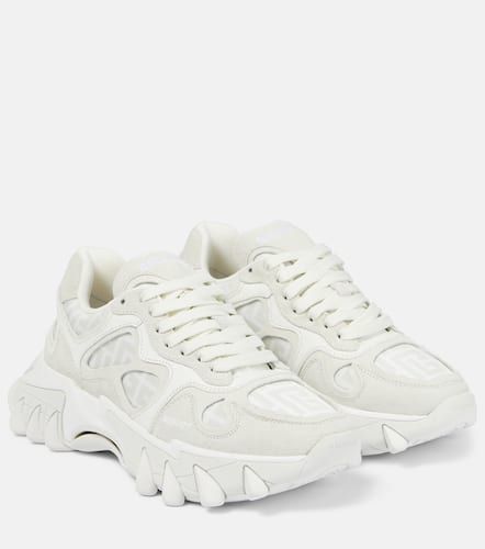 B-East leather and suede sneakers - Balmain - Modalova