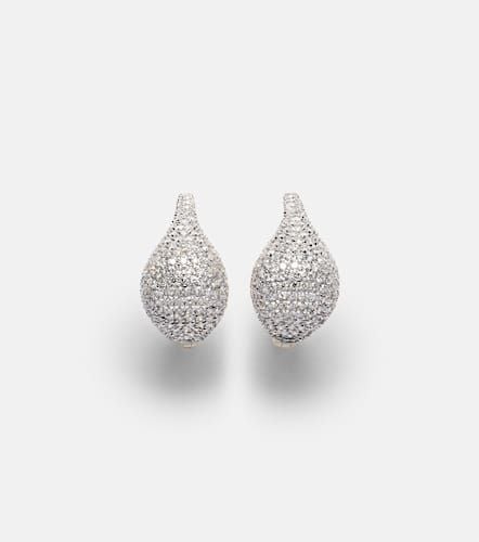 Kt hoop earrings with diamonds - Stone and Strand - Modalova