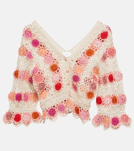 Bouquet floral cotton crochet top - Anna Kosturova - Modalova