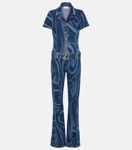 Pucci Marmo-printed denim jumpsuit - Pucci - Modalova