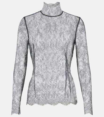 High-neck floral lace top - Dolce&Gabbana - Modalova