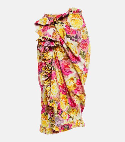 Sina high-rise printed cotton poplin midi skirt - Dries Van Noten - Modalova