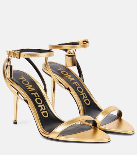 Sandalen Padlock aus Metallic-Leder - Tom Ford - Modalova