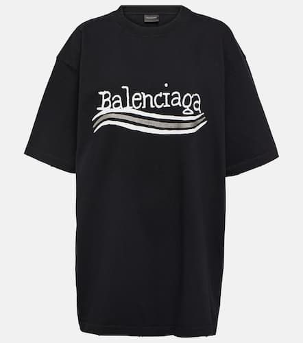 T-shirt in jersey di cotone con logo - Balenciaga - Modalova