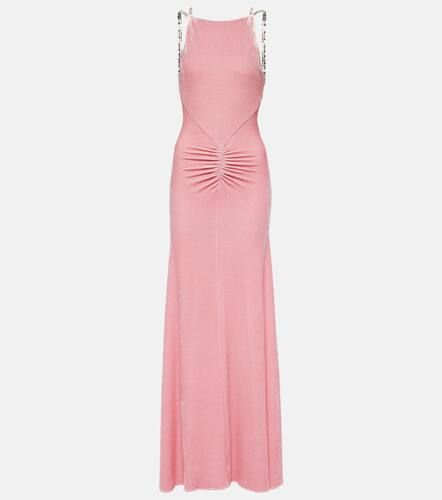 Embellished ruched velvet gown - Rabanne - Modalova