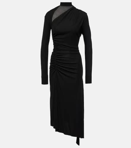 Asymmetric ruched midi dress - Victoria Beckham - Modalova