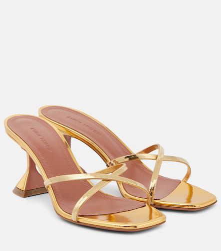 Henson 70 metallic leather mules - Amina Muaddi - Modalova