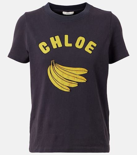 Chloé Camiseta de jersey de algodón con logo - Chloe - Modalova