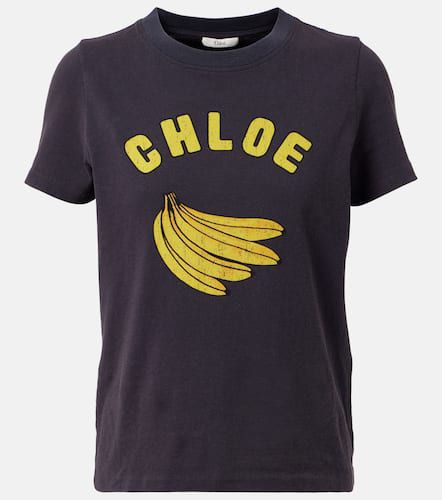 Chloé Camiseta de jersey de algodón con logo - Chloe - Modalova