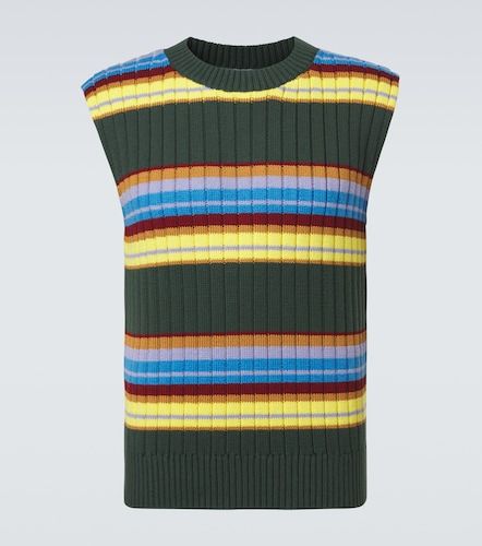 Chaleco de algodón y lana a rayas - Dries Van Noten - Modalova
