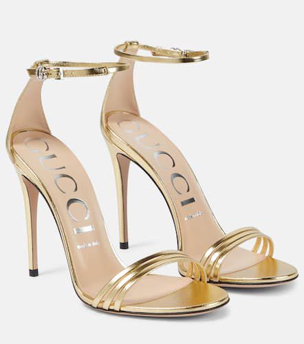 Gucci Metallic leather sandals - Gucci - Modalova