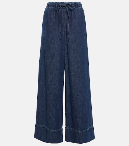 Jeans anchos en chambray de tiro alto - Valentino - Modalova