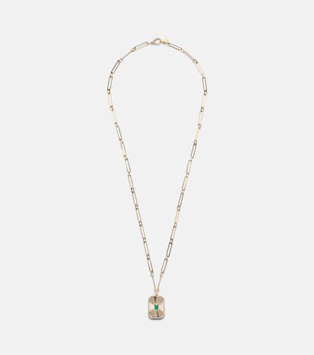 Kt Radiant Deco pendant necklace with emerald and diamonds - Shay Jewelry - Modalova