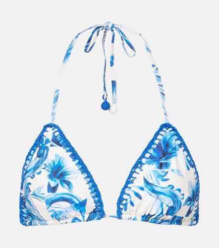 Top de bikini triangular estampado - Farm Rio - Modalova