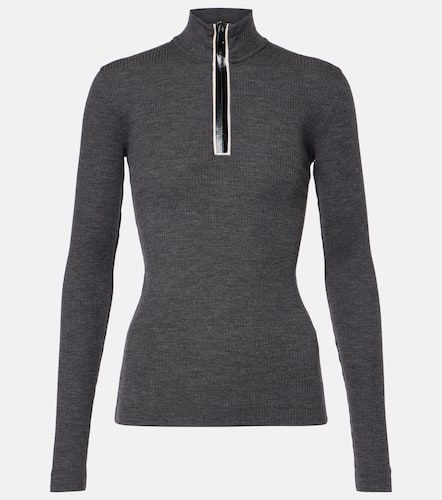 Ribbed-knit wool half-zip sweater - Brunello Cucinelli - Modalova