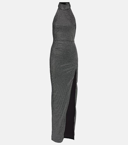 Abito lungo in velluto con strass - Balmain - Modalova