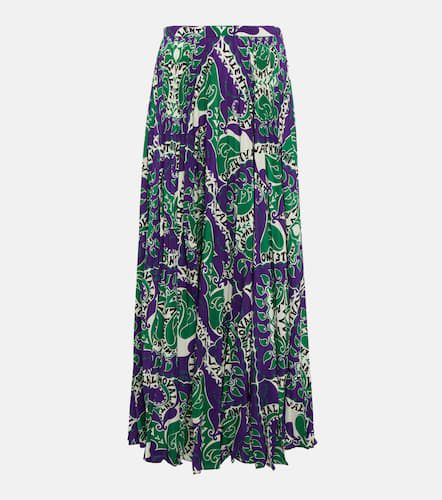 Printed high-rise silk midi skirt - Valentino - Modalova